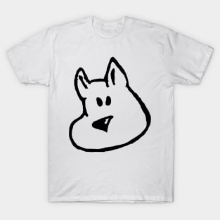 Simple Bully Dog Face Cartoon T-Shirt